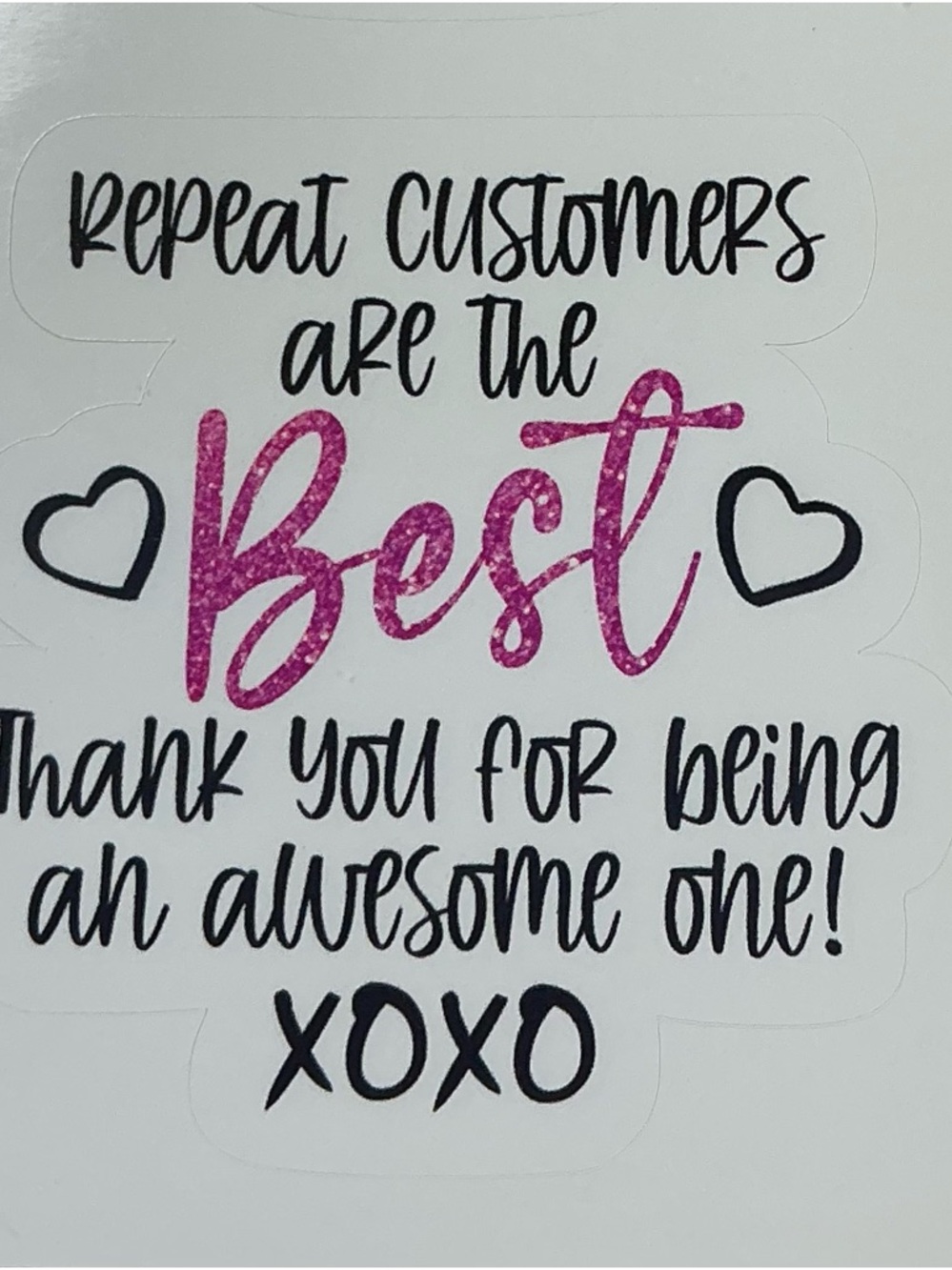 48 Repeat Customer Thank You Stickers Best XOXO Small Business Labels